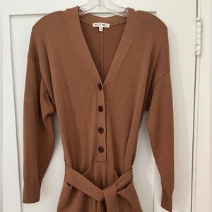 Alex Mill Brown Knit Jumpsuit with Belt
